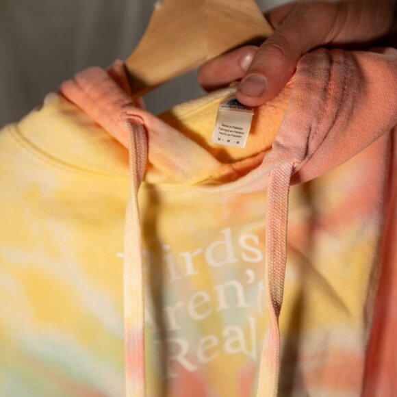 Birds Aren't Real - Cropped Tie Dye Sweatshirt (M) - Picture 3 of 3